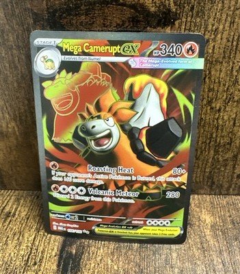 Mega Camerupt EX 156/132 Full Art Me01: Mega Evolution English Pokemon TCG NM
