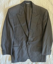 CANALI Made in Italy Vintage SB Peak Lapel Wool-Silk Jacquard Tuxedo Jacket 42 R