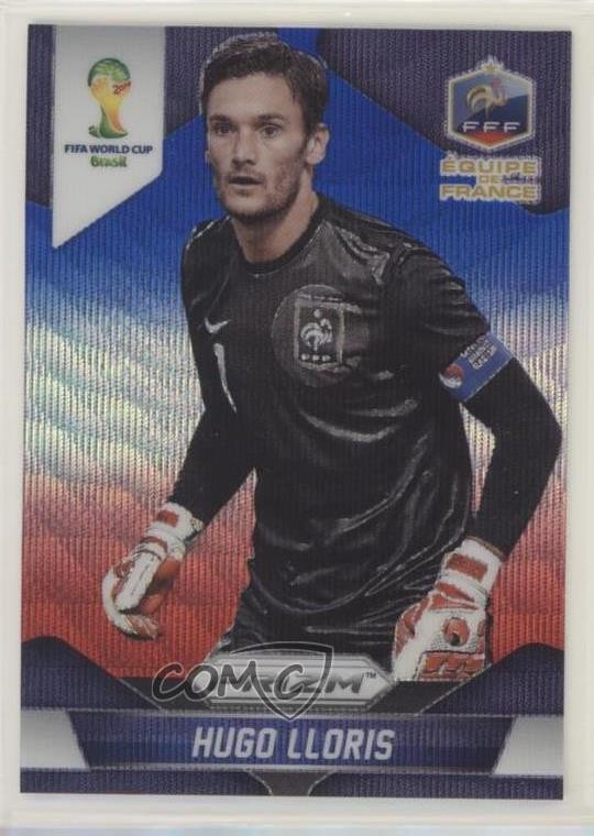2014 Panini Prizm World Cup Blue & Red Wave Prizm Hugo Lloris #75 1u4