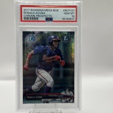 Ronald Acuna Jr  2017 Bowman Chrome Mega Box 1st Bowman BCP-127 PSA 10 (CB)