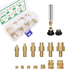 Heat Set Insert Tips and 70 PCS Threaded Inserts with Insert Tips M2 M2.5 M3 M4