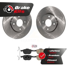 Front Disc Brake Rotors And Ceramic Pads Kit For 2005-2007 Ford Focus