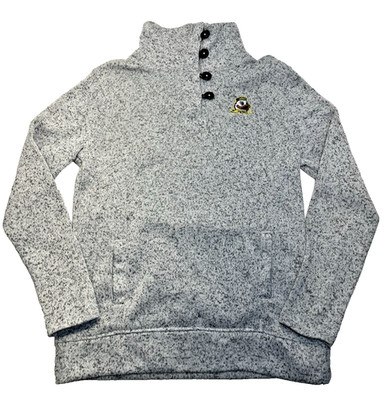 Champion Elite Size Large Men's Oregon Ducks Gray Speckled Pullover Sweater