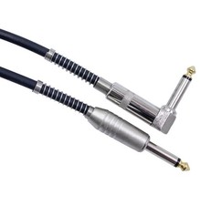 20 FT Right Angle to Straight FLEXIBLE cord shielded 1/4 Guitar Instrument cable