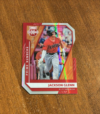 Jackson Glenn 2021 Elite Prime Numbers Red Die Cut A Dallas Baptist Pirates /105