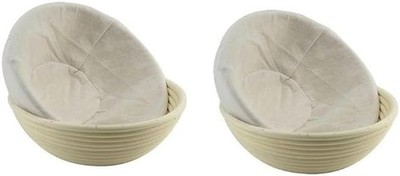 2Pcs 9 Inch Proofing Bread Basket Cloth,Round Cloth Baking Supplies Bread