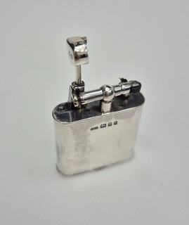 DUNHILL LIGHTER LIFT ARM UNIQUE B PAT. 143752 SOLID STERLING SILVER 1925