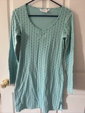 Gilligan O'Malley Womens S Nightie Sleep Wear Shirt Dress Long Sleeve
