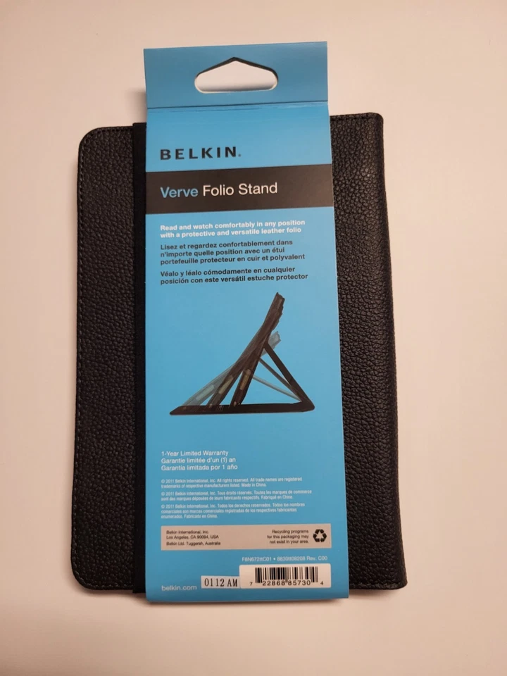 Kindle Fire - Belkin Verve Folio Soporte Multi Posición Estuche de Cuero Negro Foto 2 de 2