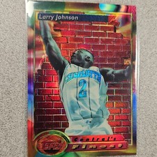 Topps Central's Finest 1994 Larry Johnson #109 Charlotte Hornets NBA (Refractor)