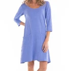 Fresh Produce xlarge peri blue $69 Dalia jersey pockets 3/4 dress nwt new xl