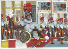 offizieller Numisbrief Vatikan 2006 SCHWEIZER GARDE mit 2 Euro Münze St