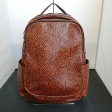 Vivienne Westwood Orb Leather Backpack Unused Brown Unisex Bag