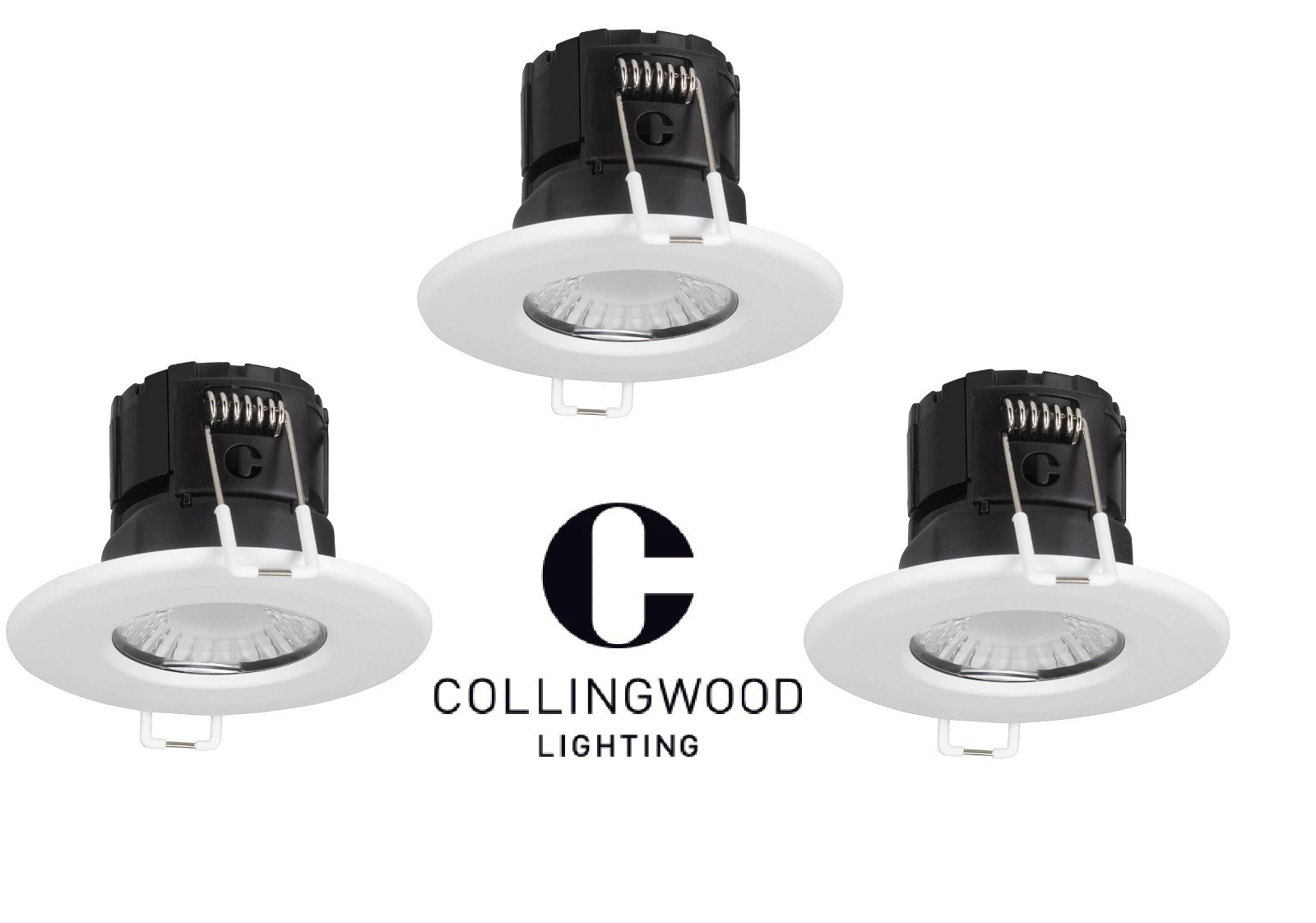 Collingwood H2 Lite CSP Fire Rated LED Downlight Wattage & CCT Switchable x 3