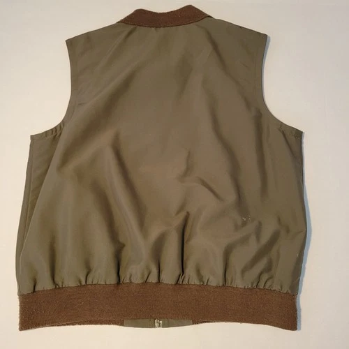 Sunderland of Scotland Golf Vest Olive Green Full Zip Light Weight Size L image 6
