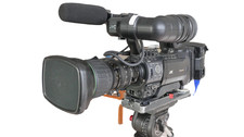 JVC GY-HM850U JVC ProHD Camera. w/ Canon KT 14. 4.4 lens - tripod  Head Telepr