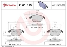 BREMBO Bremsbelagsatz Scheibenbremse PRIME P 85 113 für AUDI A5 A4 B8 8K5 1LT
