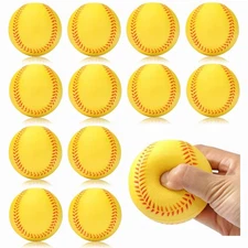 INTOWIND 12 Pack Foam Baseballs Softballs Foam Training Ball for Kids Beginne...