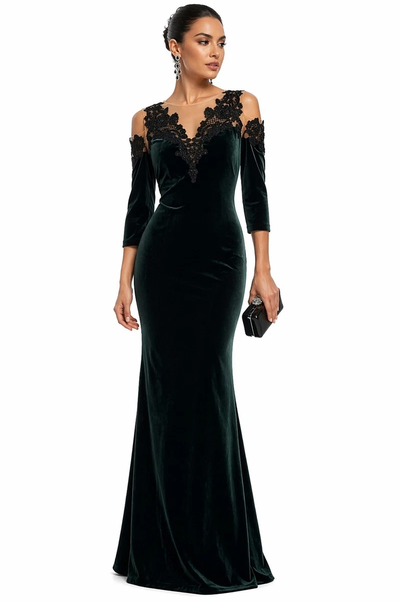 marchesa notte emerald green dress Dresses for Women for sale Kaylani Graceful Scoop Ruched House_brand_excluding_clearance Womens Marchesa Embroidered Sequin Maat:8Y Ball gown