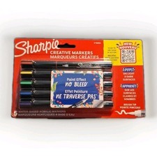 Sharpie Creative Markers Brush Tip Water Based Acrylic 5 ct. New
