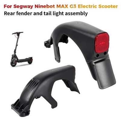 For Segway MAX G3 E-Scooter Rear Fender Mudguard + Taillight + License Plate Set