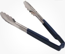 Vollrath 9224780930 Stainless Steel Tong Blue 9.5 in Scallop Grip Tongs