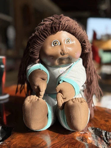 Vintage Cabbage Patch Kids Doll 1983 African American Black Original Clothes