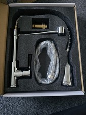 Black Kitchen Sink Mixer Tap with Pull-Down Sprayer Spring Faucet