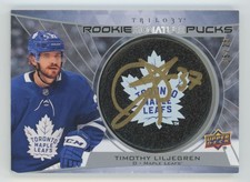2020-21 Upper Deck Trilogy Rookie Signature Pucks Timothy Liljegren RC Auto