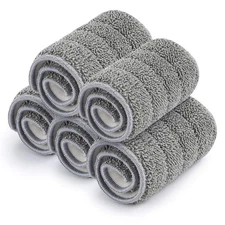 Bulletproof Microfiber Mop Replacement Heads - 5 Pack Washable Pads for Floor