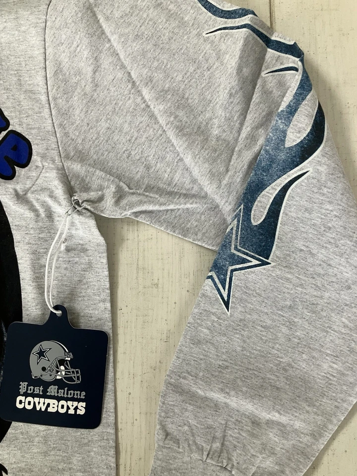 Post Malone X NFL Dallas Cowboys L/S Skeleton Tee Shirt L Pop Culture Streetwear - Image 4 of 4
