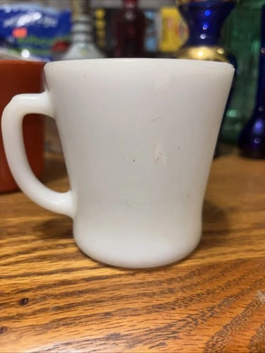 Vintage Anchor Hocking Fire King Ware Orange Coffee Mug Cup D Handle