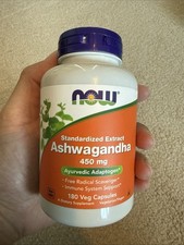 NOW Foods Ashwagandha 450 mg - 180 Vegetables Capsules