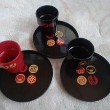 Pingu 3 Plastic Plates And Cups Included Rare Penguin Model Limited Edition Tabl