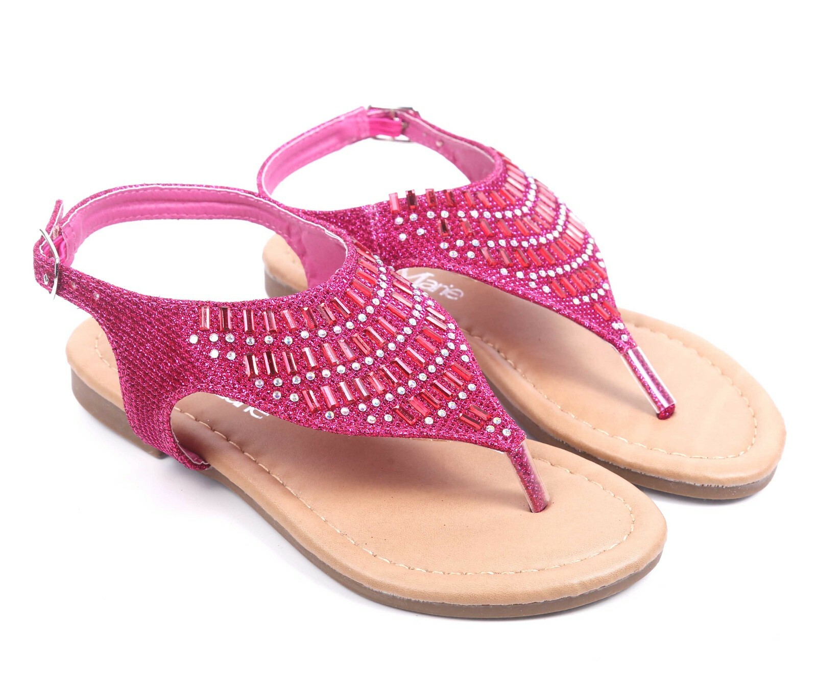 APL Sandali casual slingback colore fucsia strass giovani ragazze bambini taglia 11