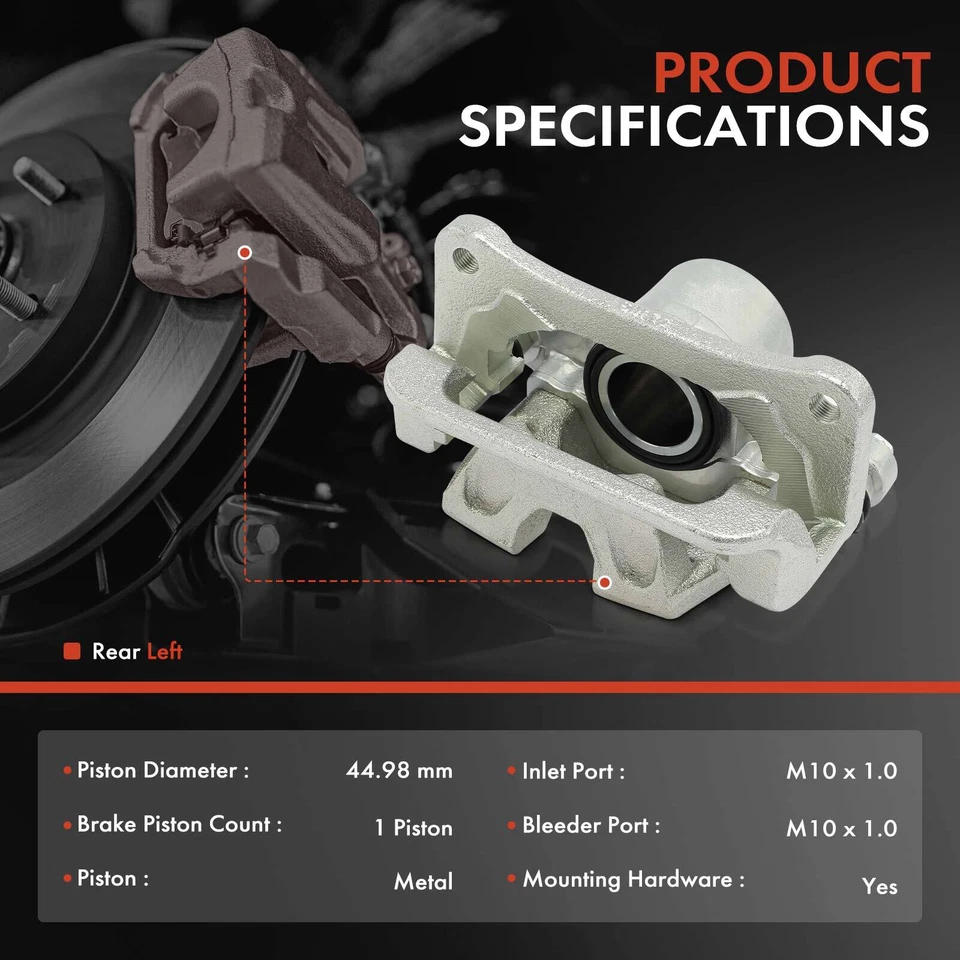 盘式制动卡钳适用于现代 Genesis 12-16 起亚 K900 16-17 G80 左后驱动器 — 第 2/4 张图片