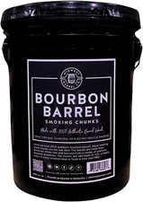 Midwest Barrel Company Bourbon Barrel BBQ Smoked Wood Blocks for Smokers (Barrel