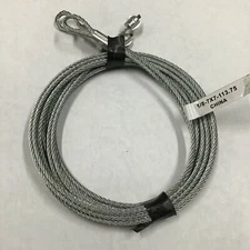 1/8” x 113.75” Torsion Cables 8’ High Standard Lift Garage Door Pair Hold 630lbs