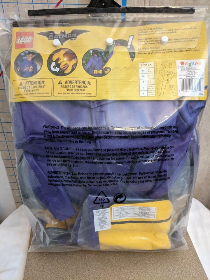 Lego Batgirl Deluxe Niño Disfraz de Halloween La Película de Batman Talla S 4-6x M 7-8 Foto 4 de 4