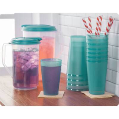 Sterilite 0924 - Set of Four 20 Ounce Tumblers Turquoise Blue Tint 09244H08