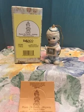 Peace On Earth Anyway 1996 Precious Moments Annual Ornament #183369 - MIB