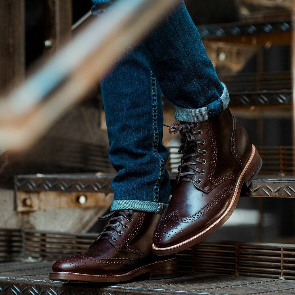 Mens brogue boot deals