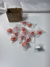 Lot 13 Orange Ceramic Door Knobs Cabinet Drawer Cupboard Furniture Pull Handle