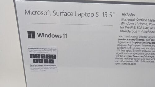 Microsoft Surface Laptop 5 13.5" touch i5 12th Gen 8gb 512GB SSD New-Sealed - Picture 3 of 5