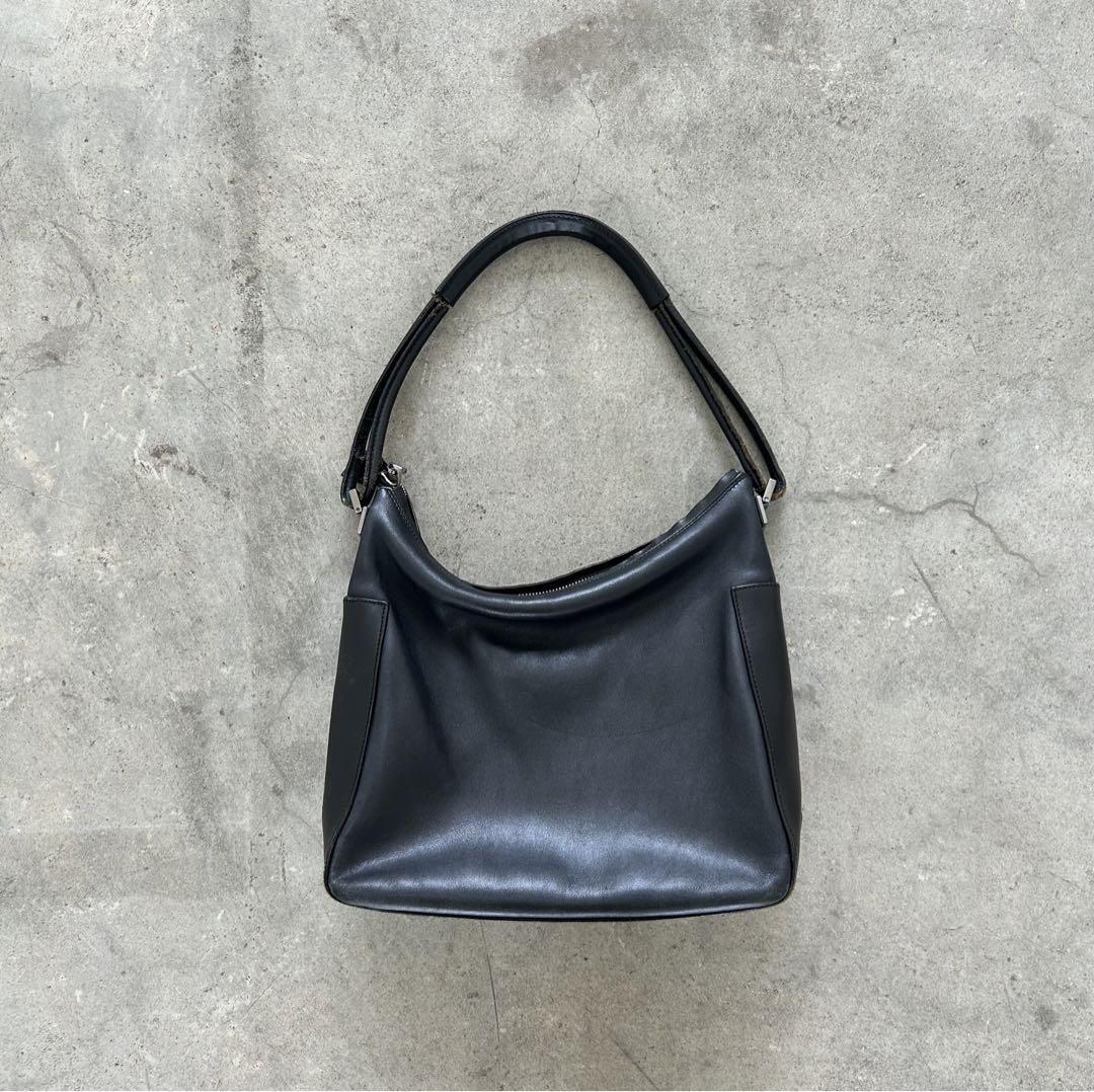 GUCCI One Shoulder Bag Hand Bag Leather Black 0041460K Authentic 