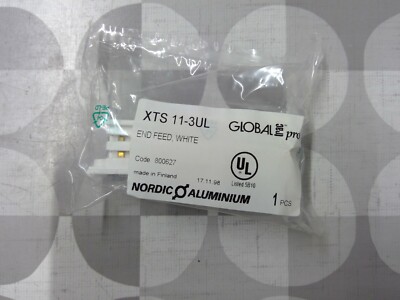 Global Trac Pro / Nordic Aluminium XTS 11-3UL End Feed, White **Free Shipping**