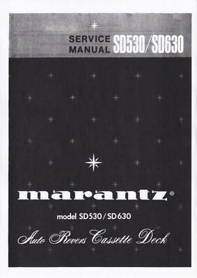Service manual for Marantz SD-530, SD-630