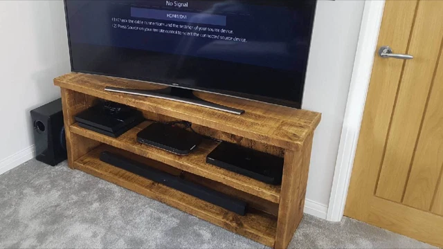 RUSTIC WOODEN TV UNIT TV STAND CAN MAKE ANY SIZE