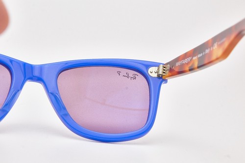 occhiali da sole RAY BAN WAYFARER 2140 polarized TORTOISE blue 👓Unisex - Foto 14 di 17