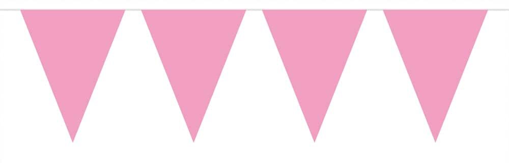 Bunting Mini Pink Baby 3m, 3 metres 12 mini Triangle flags measuring 15x11cms Pl